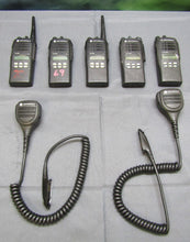 Load image into Gallery viewer, Lot of FIVE Motorola HT1250 403-470 MHz UHF Two Way Radios AAH25RDF9AA5AN w Mic