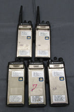 Load image into Gallery viewer, Lot of FIVE Motorola HT1250 403-470 MHz UHF Two Way Radios AAH25RDF9AA5AN w Mic