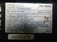 Load image into Gallery viewer, Kenwood TK-790H 148-174 MHz VHF 110 Watt Remote Head Two Way Radio w Mic
