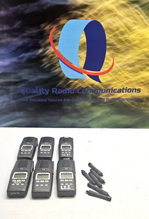 SIX Harris P5400 380-430 MHz UHF P25 Trunking AES 256 Two Way Radio