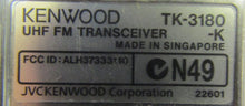 Load image into Gallery viewer, Lot of FIVE Kenwood TK-3180 450-512 MHz UHF Two Way Radios TK-3180-K
