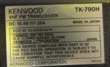 Load image into Gallery viewer, Kenwood TK-790H 148-174 MHz VHF 110 Watt Remote Head Two Way Radio w Mic
