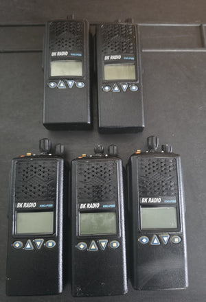 Lot of FIVE RELM BK Radio KNG-P500 440-520 MHz UHF P25 Two Way Radio