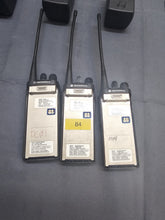 Load image into Gallery viewer, Lot of THREE Motorola HT1250 403-470 MHz UHF Two Way Radios AAH25RDF9AA5AN
