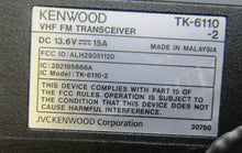 Load image into Gallery viewer, Working Kenwood TK-6110-2 35-50 MHz Low Band Two Way Radio TK-6110 w Microphone
