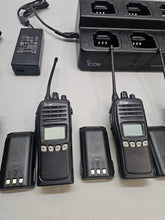 Load image into Gallery viewer, Lot of SIX Icom IC-F4161S 450-512 MHz UHF Two Way Radio w Six Bank Charger
