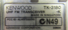Load image into Gallery viewer, Lot of FIVE Kenwood TK-3180 450-512 MHz UHF Two Way Radios TK-3180-K
