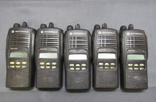 Load image into Gallery viewer, Lot of FIVE Motorola HT1250 136-174 MHz VHF Two Way Radio AAH25KDF9AA5AN w Base
