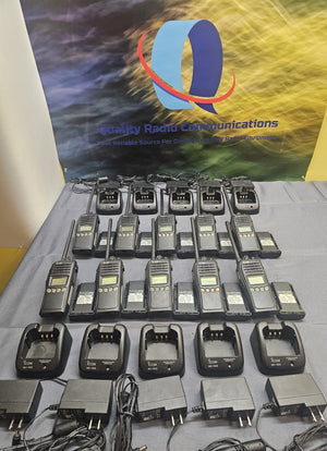 TEN Icom IC-F3161S 136-174 MHz VHF Two Way Radios with Two Chargers IC-F3161