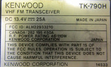 Load image into Gallery viewer, Kenwood TK-790H 148-174 MHz VHF 110 Watt Remote Head Two Way Radio w Mic
