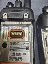 Load image into Gallery viewer, Lot of THREE Kenwood NX-300-K 450-512 MHz UHF Two Way Radio NX-300
