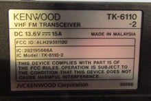 Load image into Gallery viewer, Working Kenwood TK-6110-2 35-50 MHz Low Band Two Way Radio TK-6110 w Mic

