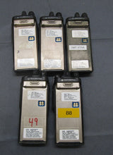 Load image into Gallery viewer, Lot of FIVE Motorola HT1250 136-174 MHz VHF Two Way Radio AAH25KDF9AA5AN w Base
