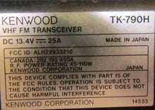 Load image into Gallery viewer, Kenwood TK-790H 148-174 MHz VHF 110 Watt Remote Head Two Way Radio w Mic
