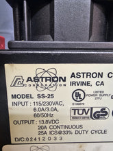 Load image into Gallery viewer, Astron Model SS-25 Switching Two Way Radio Power Supply SS-25CDM DC 13.8 Volt

