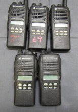 Load image into Gallery viewer, Lot of FIVE Motorola HT1250 403-470 MHz UHF Two Way Radios AAH25RDF9AA5AN w Mic
