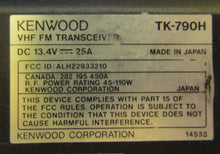 Load image into Gallery viewer, Kenwood TK-790H 148-174 MHz VHF 110 Watt Remote Head Two Way Radio w Mic
