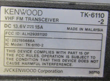 Load image into Gallery viewer, Working Kenwood TK-6110-2 35-50 MHz Low Band Two Way Radio TK-6110 w Mic
