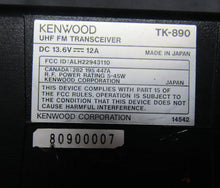 Load image into Gallery viewer, Kenwood TK-890 UHF 450-490MHz 45 Watt Fixed Head Mobile Two Way Radio w Mic
