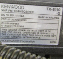 Load image into Gallery viewer, Working Kenwood TK-6110-2 35-50 MHz Low Band Two Way Radio TK-6110 w Mic
