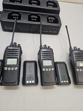 Load image into Gallery viewer, Lot of SIX Icom IC-F4161S 450-512 MHz UHF Two Way Radio w Six Bank Charger
